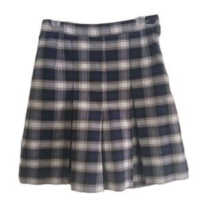 Rifle Blue Black White Plaid Uniform Skort Adjustable With Pocket  Girls Size 8